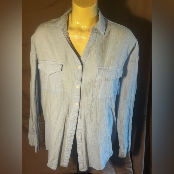 besfly Tops - Besfly Light Blue Shirt